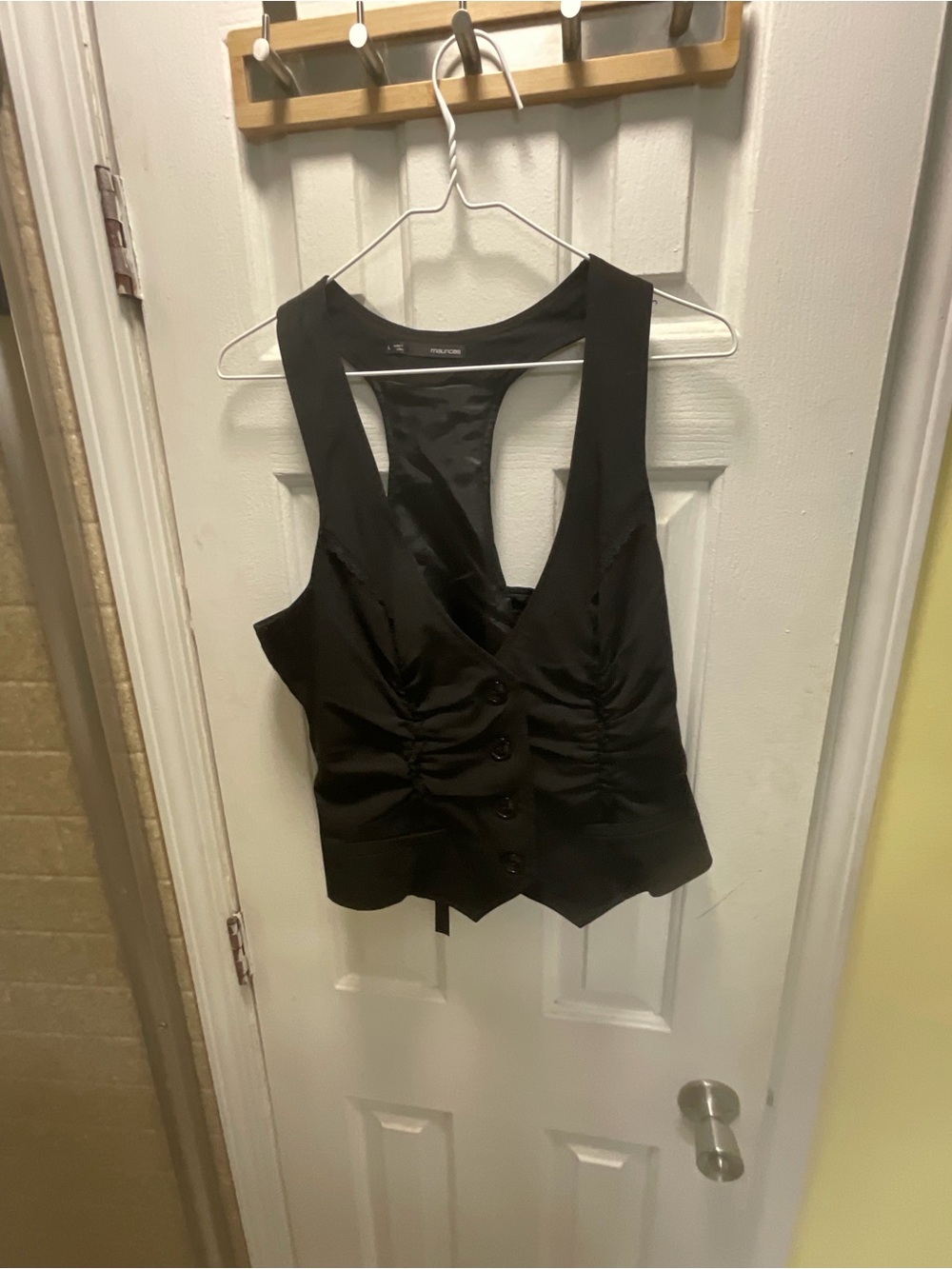 Black Maurices Halter Vest Size L